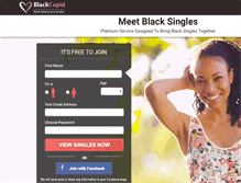 Tablet Screenshot of blackcupid.com